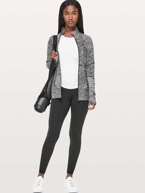 Lululemon contour jacket white-Black Full-Zip light Jacket women’s size 6